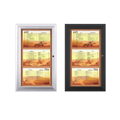 8.5 x 14 Enclosed Indoor Menu Holders - Premium Portrait Menu Display Cases for Restaurants, Cafes & Hotels - Perfect for Tabletop, Counter & Wall Mounting