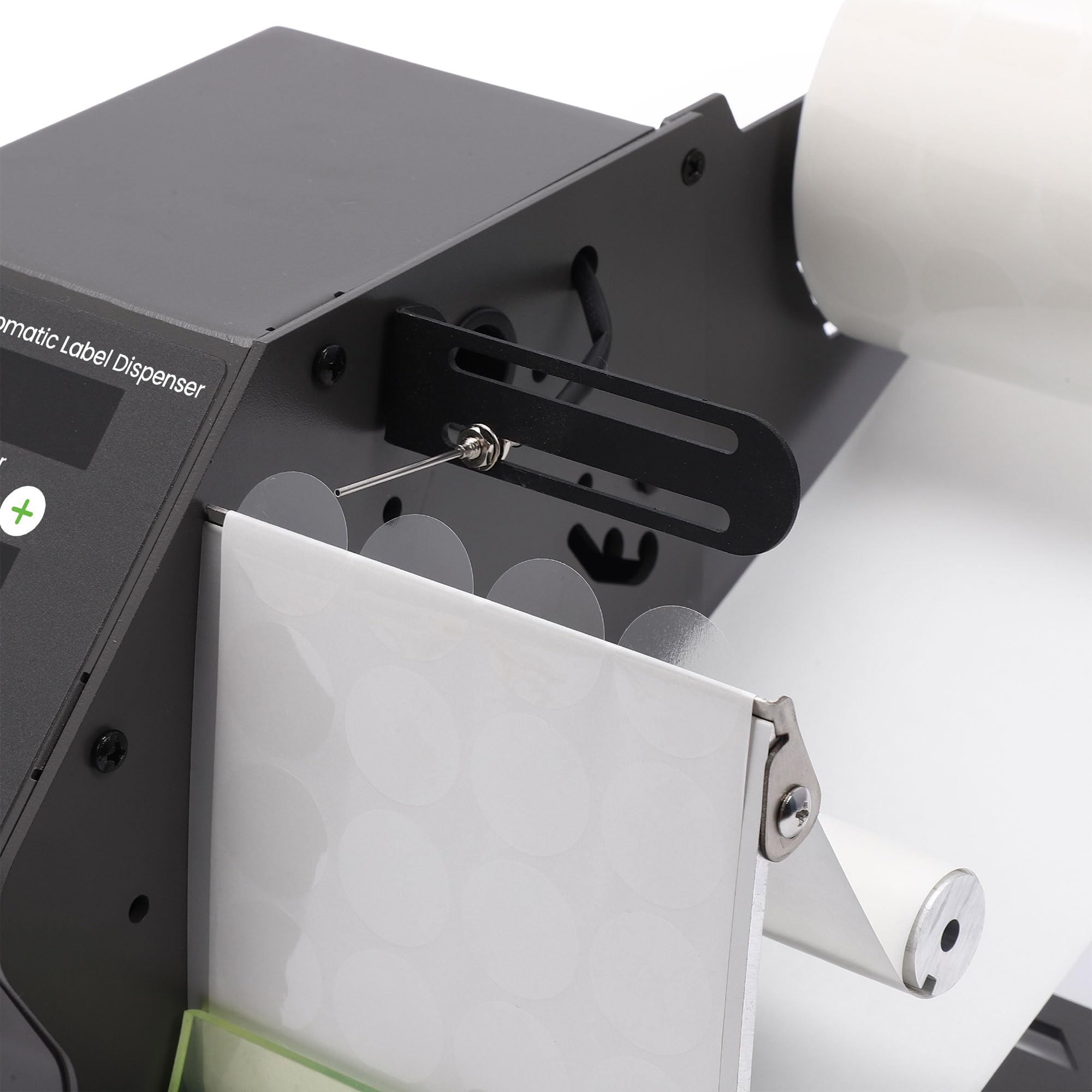 U.S. Solid Automatic Label Dispenser for Rolls & Fanfold Labels - Electric Label Applicator for Clear/Opaque Labels w/Counter, Preset Quantity & Adjustable Speed - Max 4.7