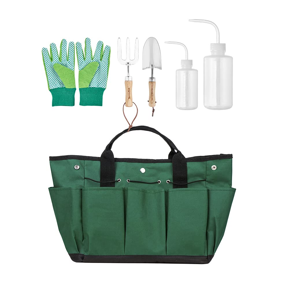 Berry&Bird Stainless Steel Kids Gardening Tools Set - Hand Trowel, Fork, Gloves, Tote Bag & Spray Bottle for Toddlers & Preschoolers | Perfect for Outdoor Learning, School Projects & Family Gardening Activities