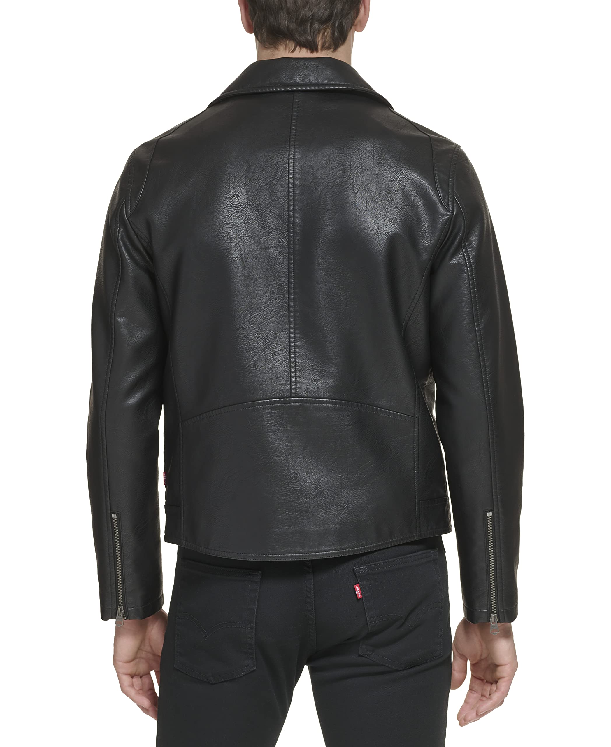 Levi's Men's Faux Leather Motorcycle Jacket - Stylish Biker Jacket for Men, Durable Vegan Leather, Perfect for Riding & Casual Wear | Motorcycle Gear, Urban Fashion, Cool Outerwear