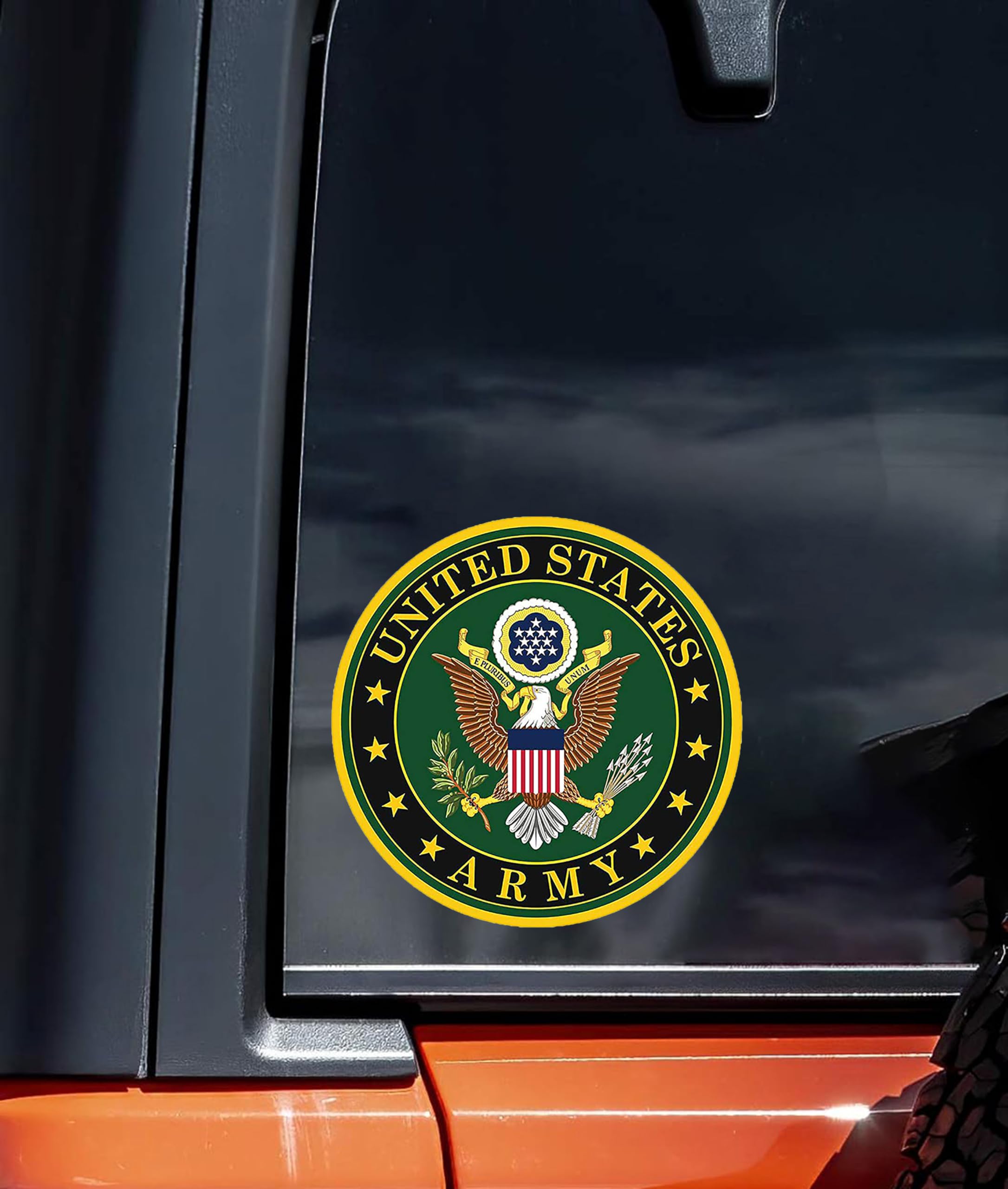 US Army Military Wall HQ Vinyl Decal Sticker - Pack of 3 | 3-Inch Patriotic Army Emblem for Cars, Trucks, Windows, Laptops | Durable Weatherproof Design - Perfect for Home, Office, Vehicle & Military-Themed Decor