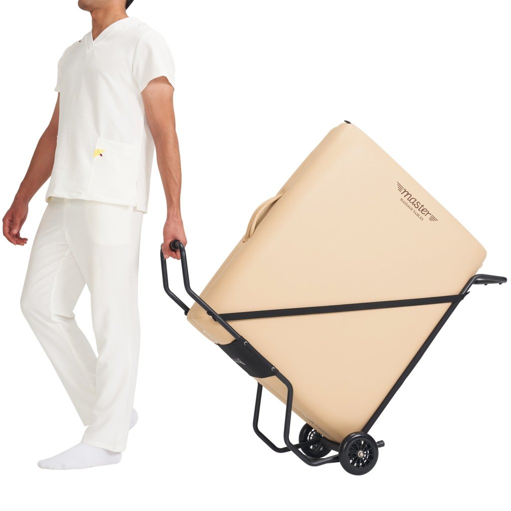 Portable Foldable Massage Table with Large Rubber Wheels - Universal Lightweight Massage Bed Cart for Travel & Professional Use - Fits Most Brands & Sizes - Perfect for Home, Spa, Clinic & Mobile Therapists