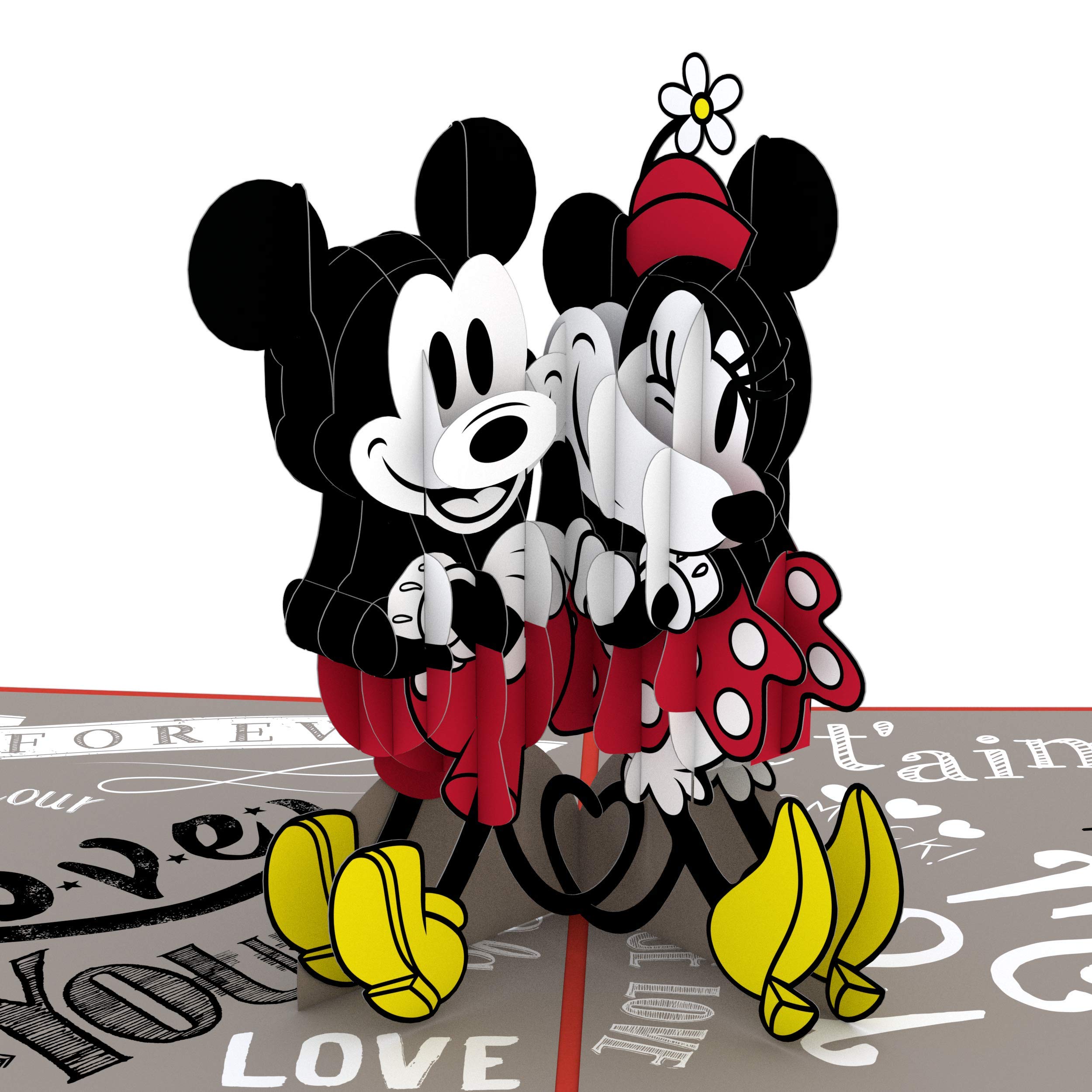 Lovepop Disney Mickey & Minnie 3D Pop Up Greeting Card - Romantic Valentine's Day Couples Card, Birthday Card for Disney Fans | Perfect for Anniversaries, Weddings & Special Occasions
