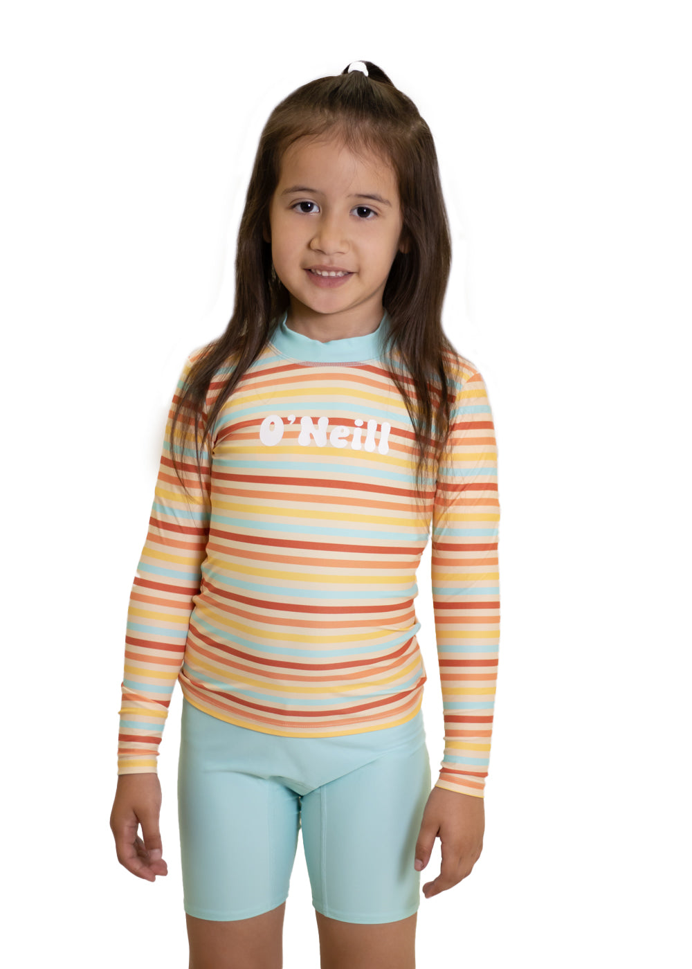 ONeill Toddler Girls SPF 50+ Long Sleeve Rash Guard UV Protection Swim Shirt for Beach, Pool & Water Play