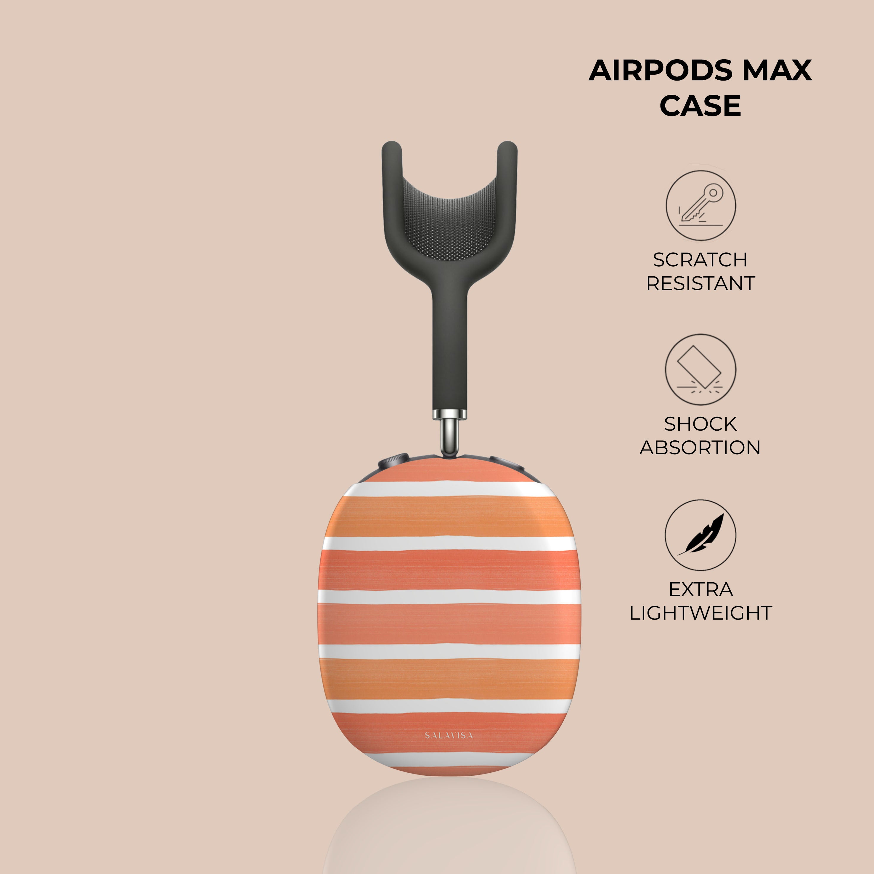 Premium Sunset Stripes AirPods Max Case - Durable Protective Cover for Apple AirPods Max Headphones | Perfect for Travel, Gym & Daily Use