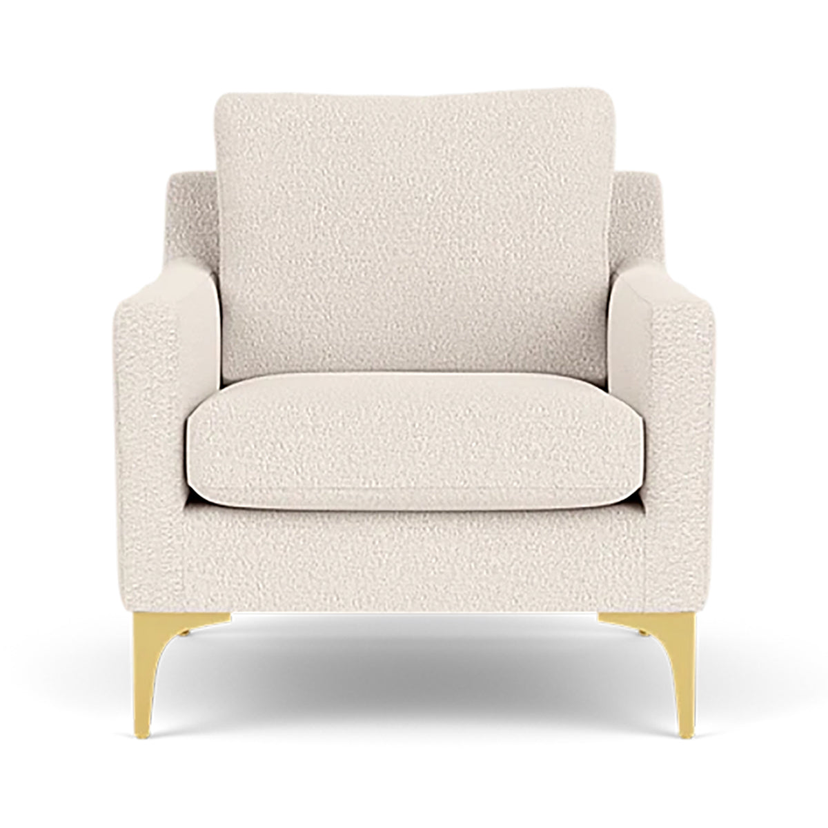 Astha Boucle Armchair - Modern Velvet Accent Chair for Living Room, Bedroom & Office - Soft Upholstered Lounge Chair with Solid Wood Legs - Stylish Home Decor for Cozy Reading Nook & Relaxation
