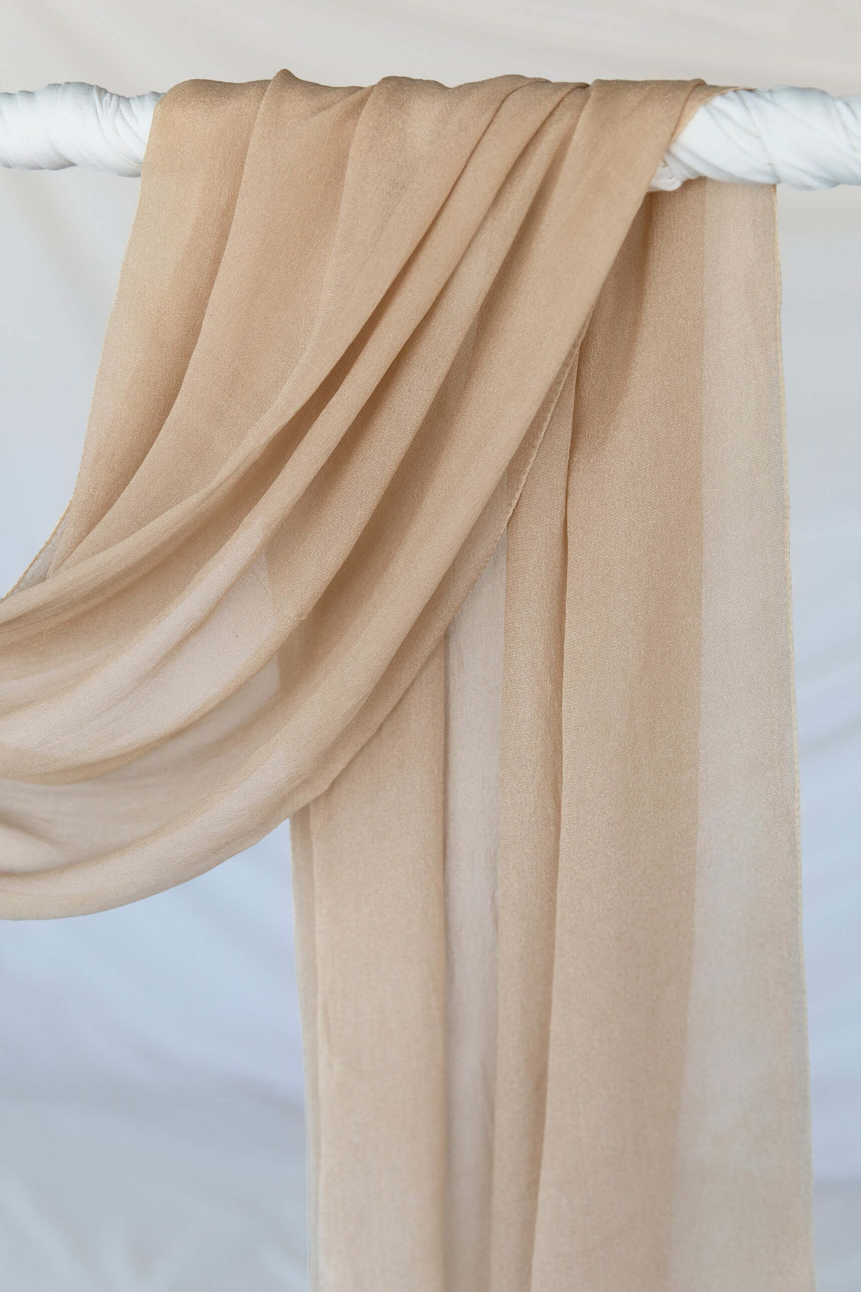 Butterscotch Glow Silk Chiffon Scarf - Elegant Womens Fashion Accessory for Parties, Weddings & Special Occasions