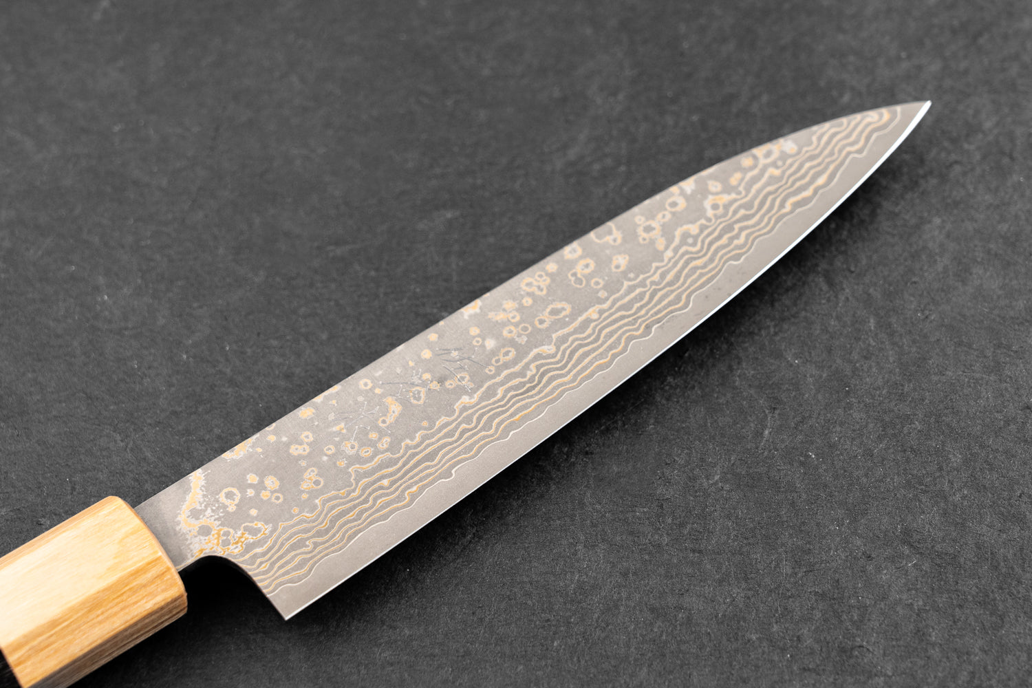 Takeshi Saji VG10W Shinchu Damascus Wa Petty Knife 130mm - Japanese Handcrafted Kitchen Knife for Precision Slicing, Chopping & Garnishing