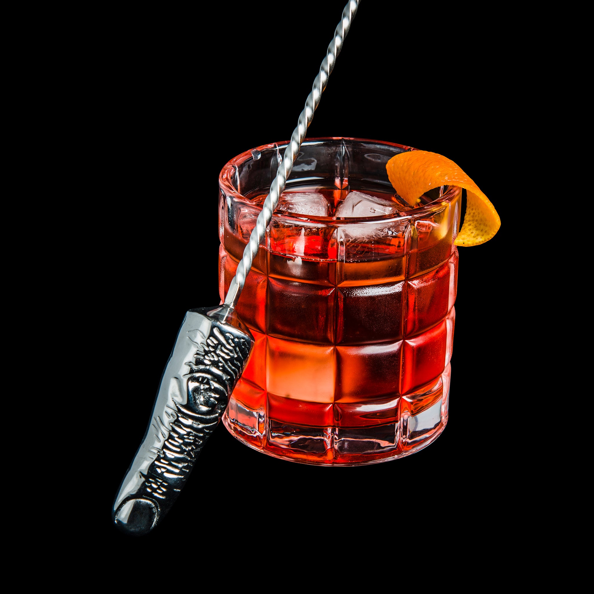 GAZ REGAN Negroni Cocktail Stainless Steel Finger Stirrer Bar Tool - 35cm Mixing Stick for Cocktails, Martinis, and Whiskey Drinks - Perfect for Home Bars and Professional Bartenders