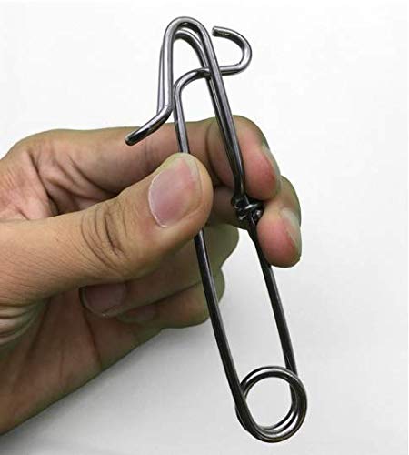 Stainless Steel Tuna Clips 5pcs - Longline Fishing Snap Clips for Floatline - 4 Sizes for Saltwater Fishing
