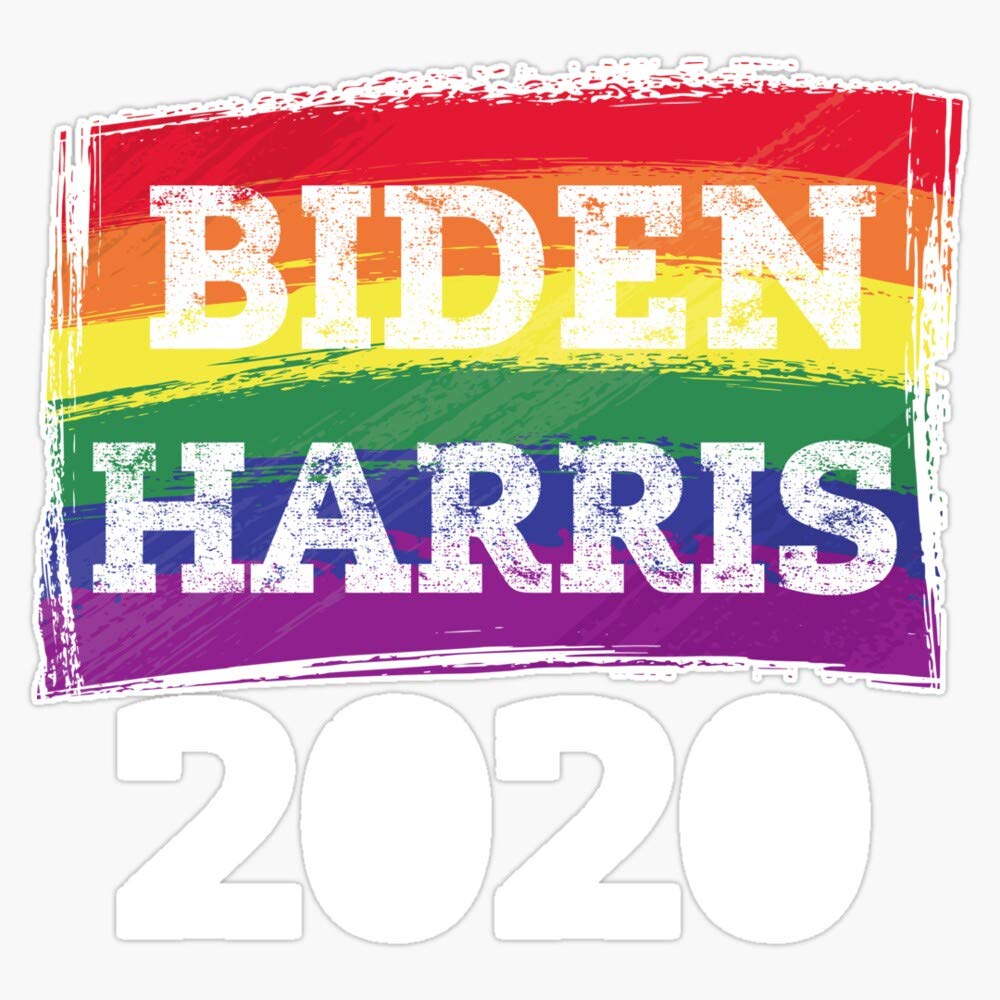 LGBT for Biden Harris Vinyl Bumper Sticker - Waterproof 5 Inch Political Decal for Cars, Laptops & Windows - Show Your Support in Rain or Shine