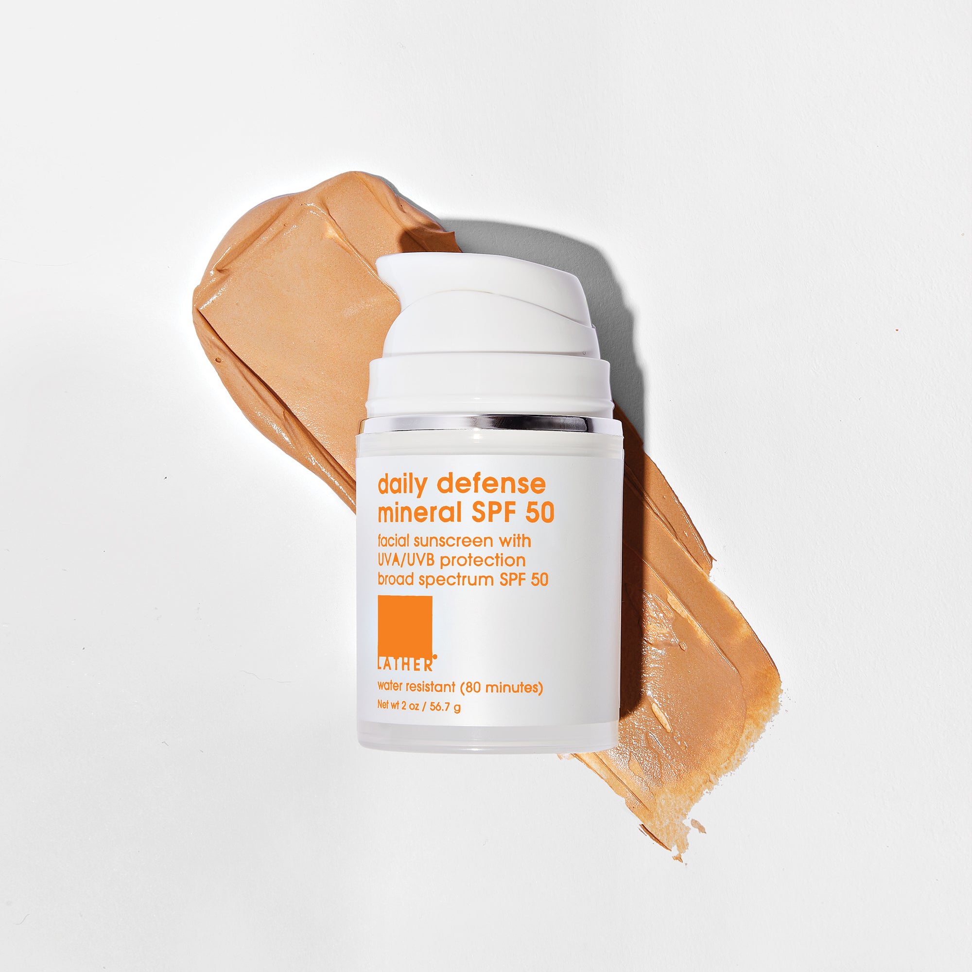 Daily Defense Mineral SPF 50 Facial Sunscreen - Oil-Free, Non-Greasy, Broad Spectrum Protection for Sensitive Skin | Perfect for Outdoor Activities, Beach Days & Daily Sun Protection