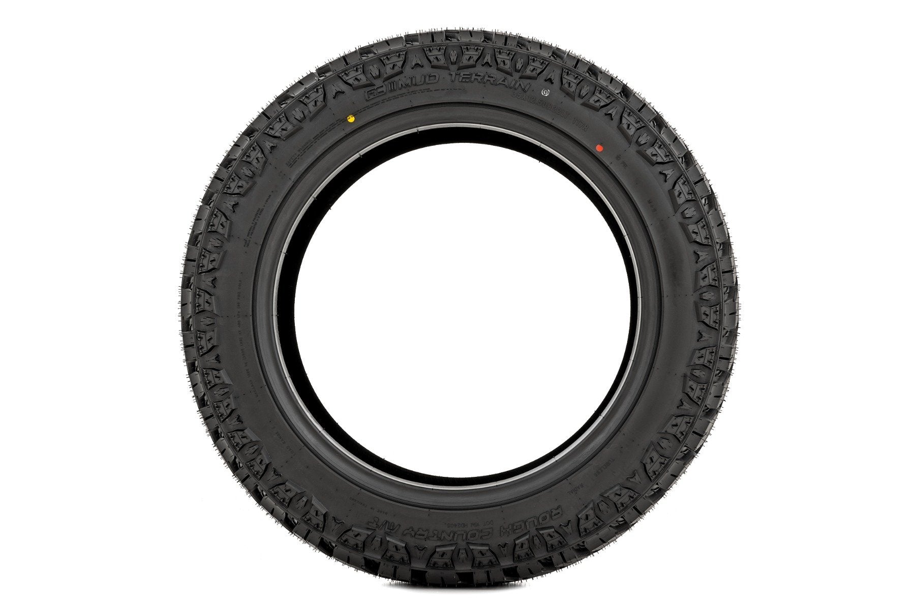 Rough Country 265/65R18 M/T Mud Terrain Tires - Dual Sidewall Design (98010135) - Perfect for Off-Roading, Truck & SUV Adventures