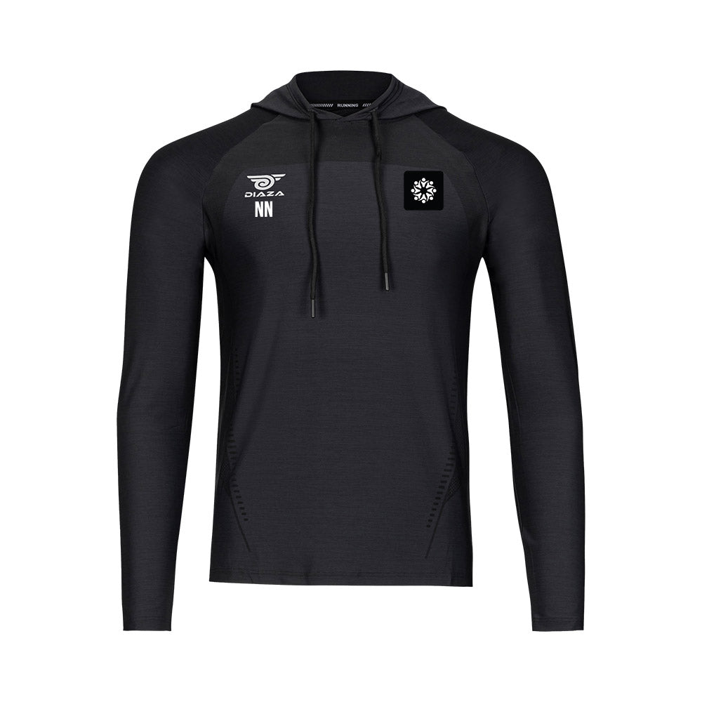 Miami International Academy Suba Hooded Long Sleeve Black Sweatshirt - Comfortable Pullover for School, Sports & Casual Wear