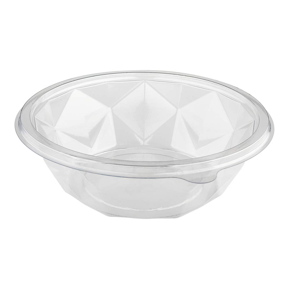 Restaurantware Basic Nature 24oz Disposable Plastic Containers - 500 Clear PLA Salad Bowls for Takeout & Delivery | Eco-Friendly Food Storage for Restaurants, Catering & Meal Prep