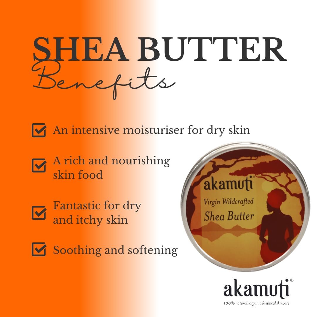 Pure Organic Virgin Shea Butter 40g - Travel Size Skin Moisturizer for Face, Body & Hair - Natural Dry Skin Care Solution for Women & Men - Perfect for On-the-Go Hydration