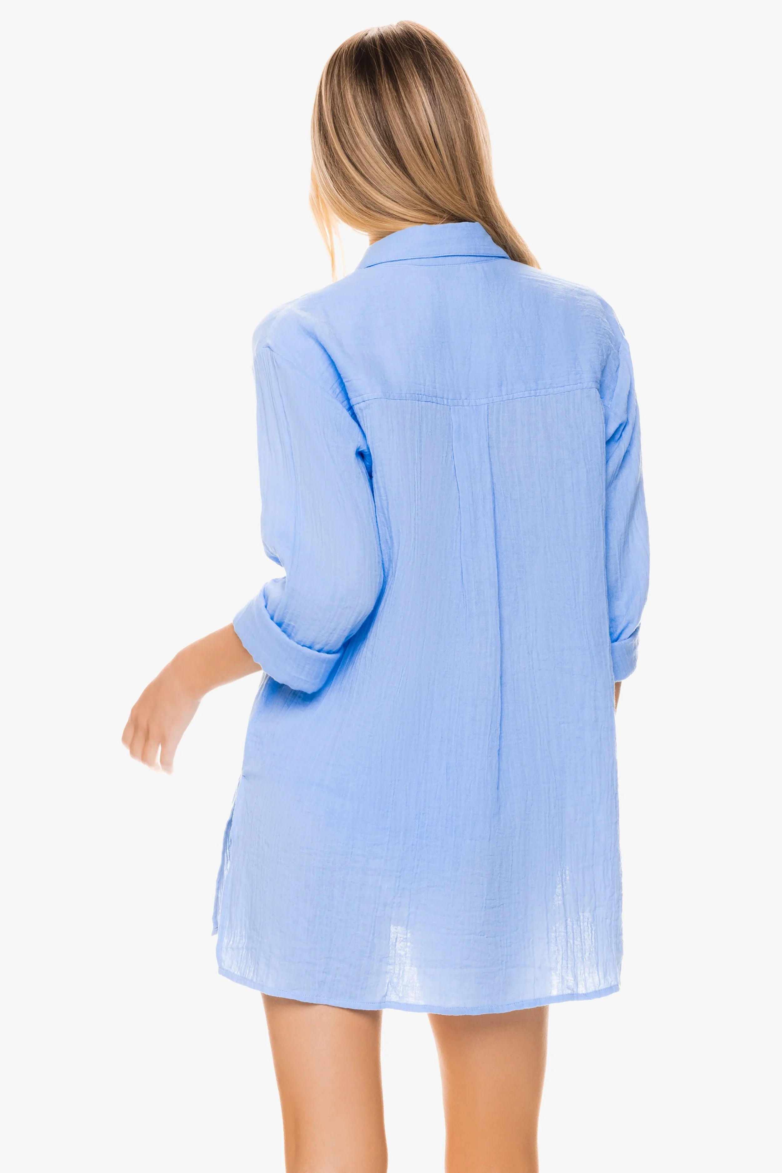 Stylish Island Shirt in Peri Blue - Perfect for Beach Vacations, Summer Outings & Tropical Getaways