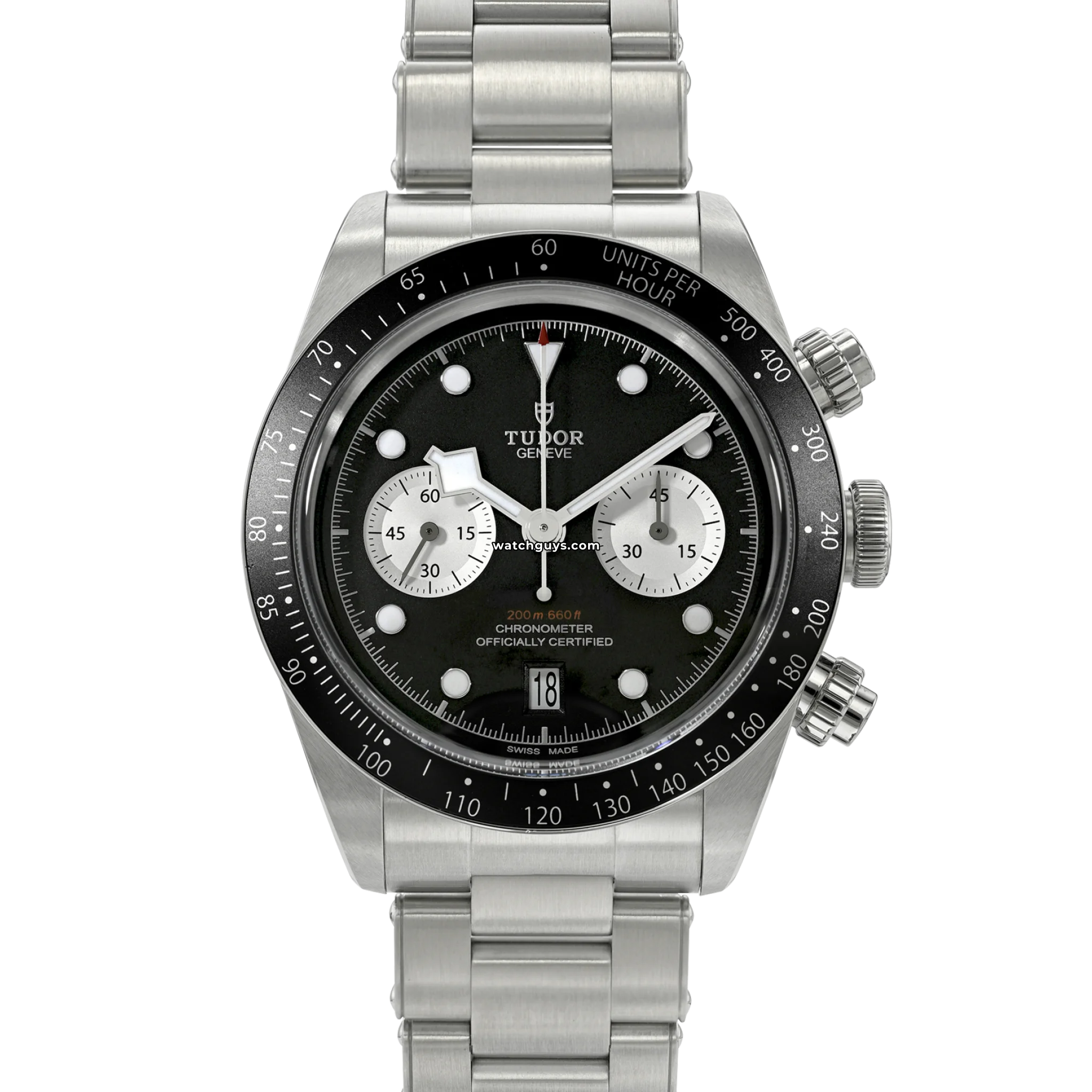 Tudor Black Bay Chrono Black 79360N Men's Luxury Watch - Perfect for Diving, Business & Formal Occasions
