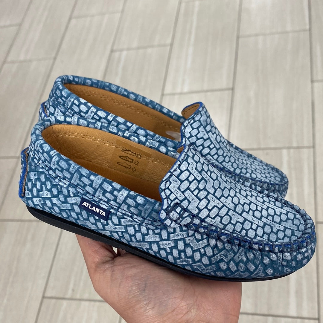 Men's Atlanta Moccasin Jean Stamped Loafers - Casual Slip-On Shoes for Business & Weekend Wear - Perfect for Office, Travel & Daily Comfort