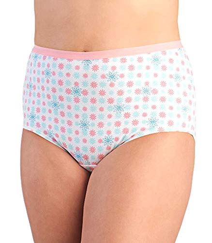 Fruit Of The Loom Women's Plus Size Cotton Stretch Brief Panties 3-Pack - Soft Comfortable Underwear for Everyday Wear & Lounge