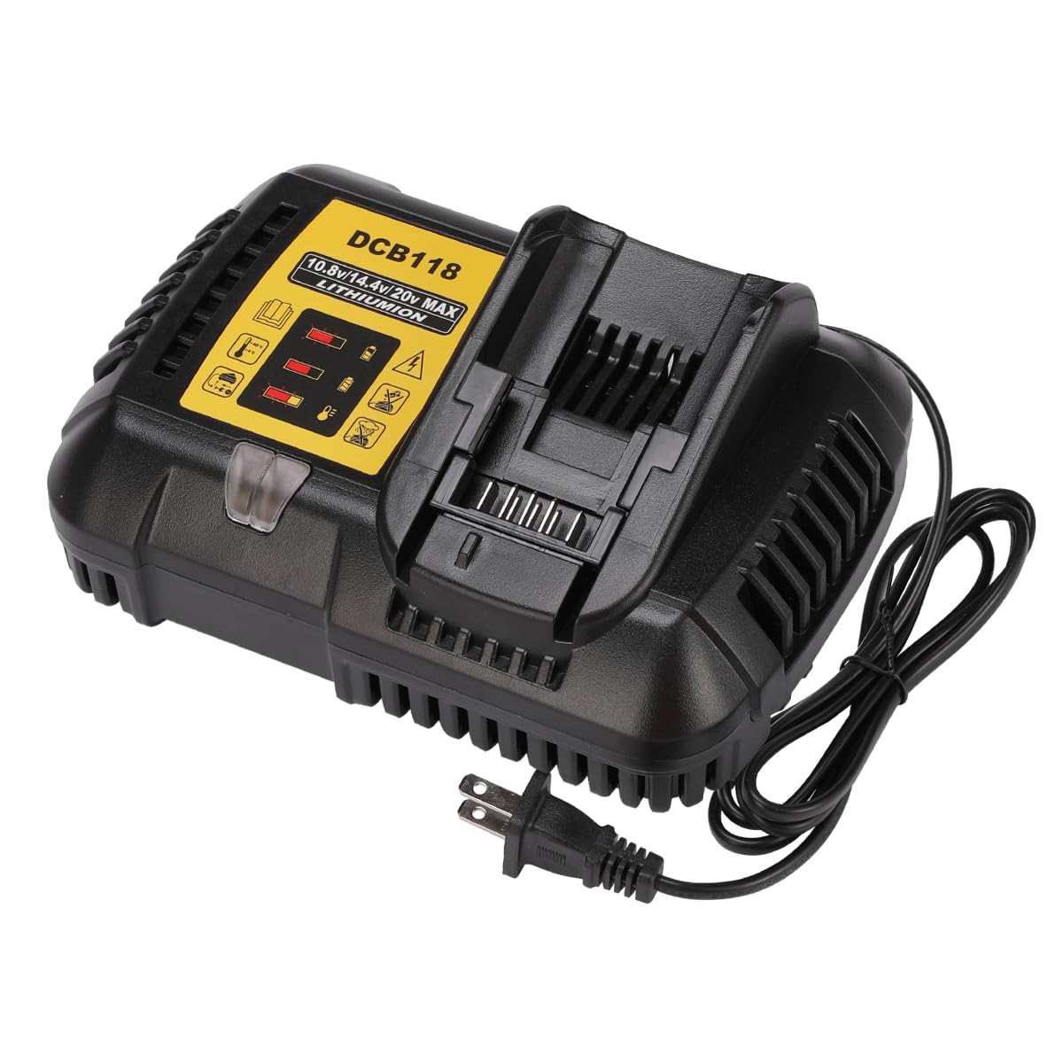 DEWALT DCB118 Fast Battery Charger for 20V/60V MAX FLEXVOLT Batteries - Quick Charging Station for Power Tools - Perfect for Job Sites, Workshops & DIY Projects
