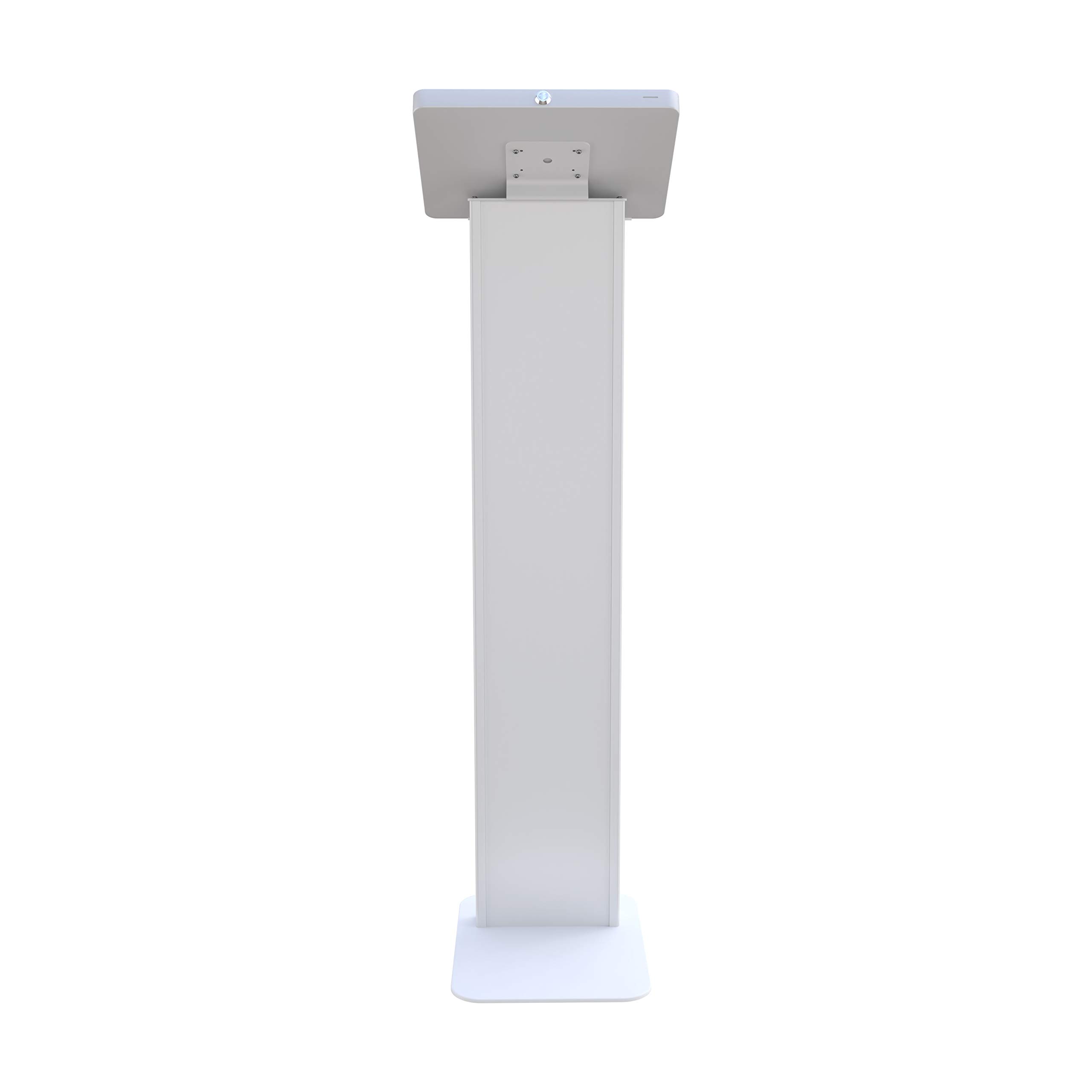Premium Locking Floor Stand Kiosk with Graphic Card Slot & Automatic Soap Dispenser - Secure Display for iPad Pro 11