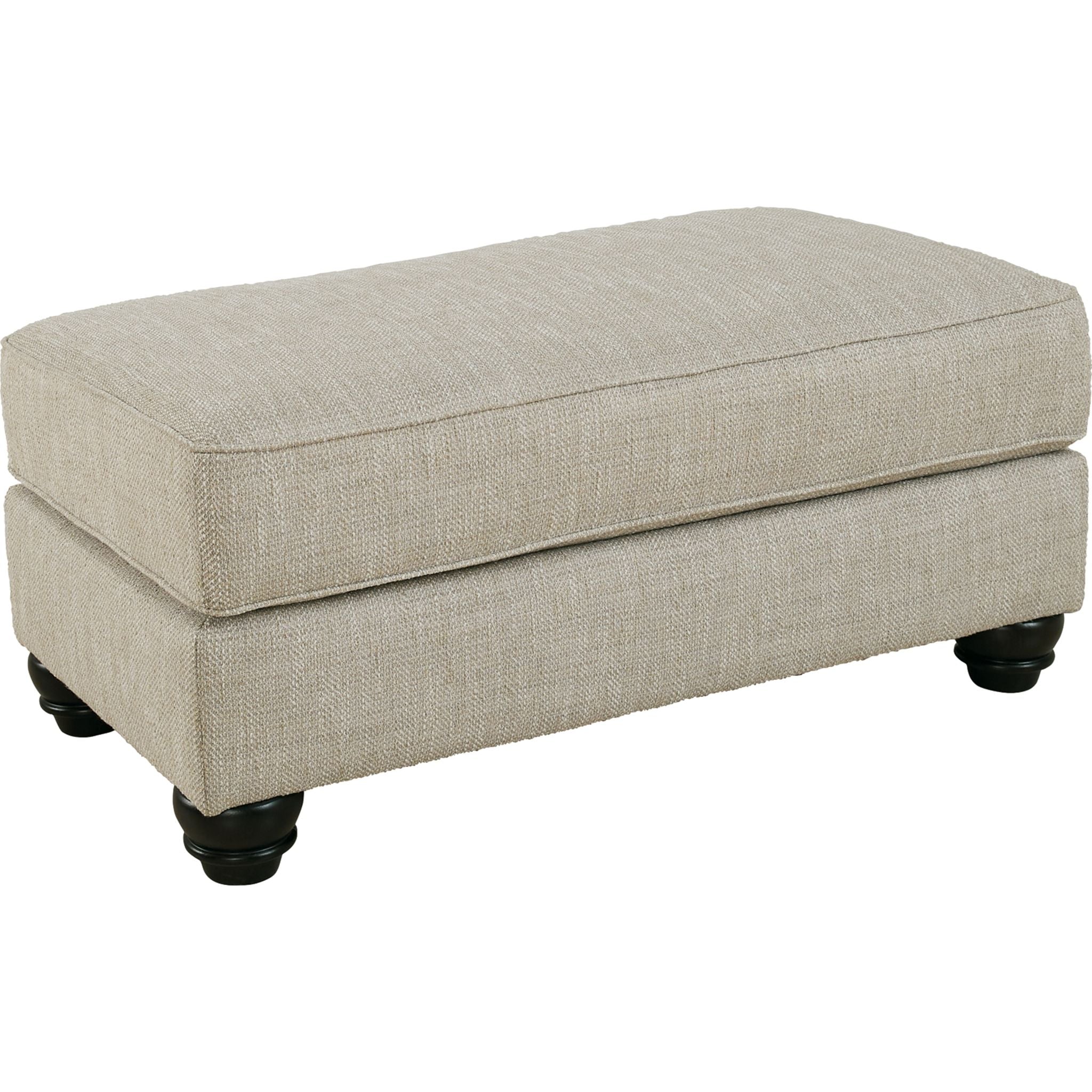 Asanti Ottoman with Storage - Modern Tufted Fabric Footrest Stool for Living Room, Bedroom & Office - Grey (Fog) - Versatile Seating & Home Decor Accent