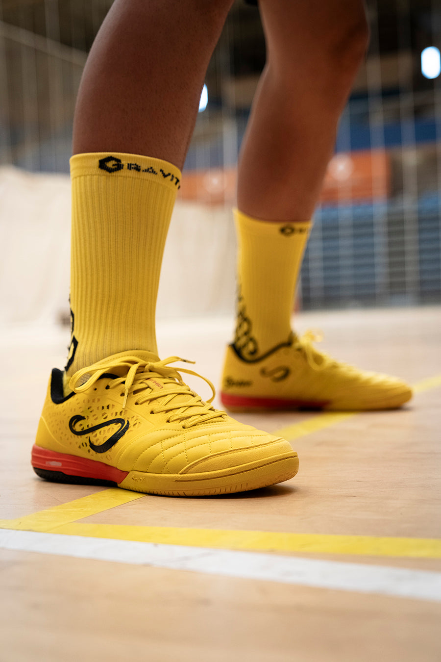 Senda Athletics USHUAIA Pro 2.0 Futsal Soccer Shoes for Men - Lightweight Indoor Football Cleats with Non-Marking Sole (Yellow) - Perfect for Futsal Courts, Gym Floors & Indoor Soccer Training