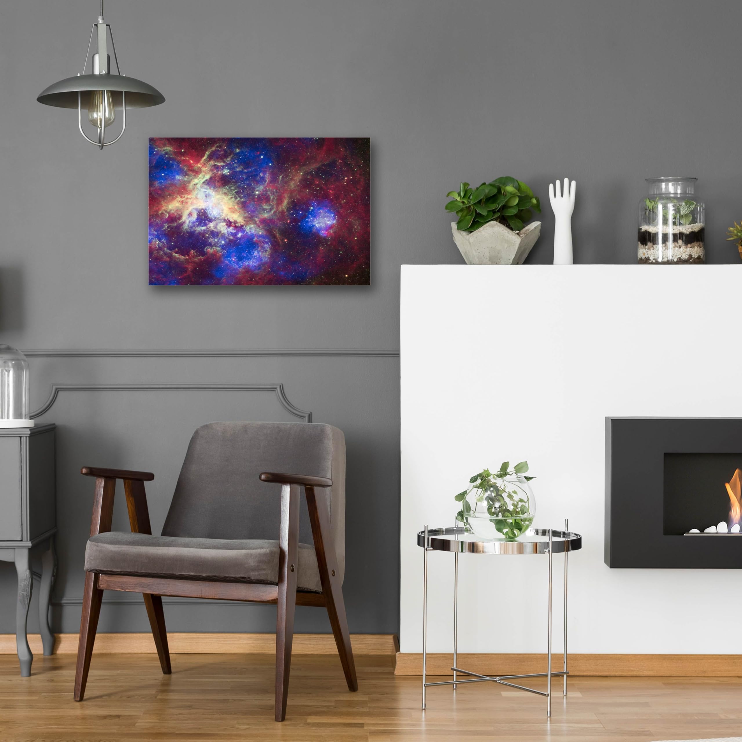 Epic 'Tarantula Nebula' Acrylic Glass Wall Art - 24x16 Inches Space-Themed Home Decor for Living Room, Bedroom & Office