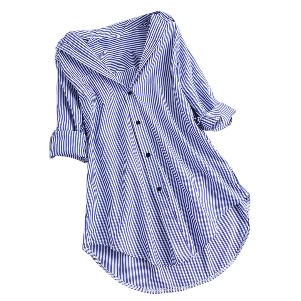 AMhomely Women's Gold Tunic Blouse - Plus Size Long Sleeve Striped T-Shirt with T-Back Design | Casual Office Wear & Party Outfit | Clearance Sale