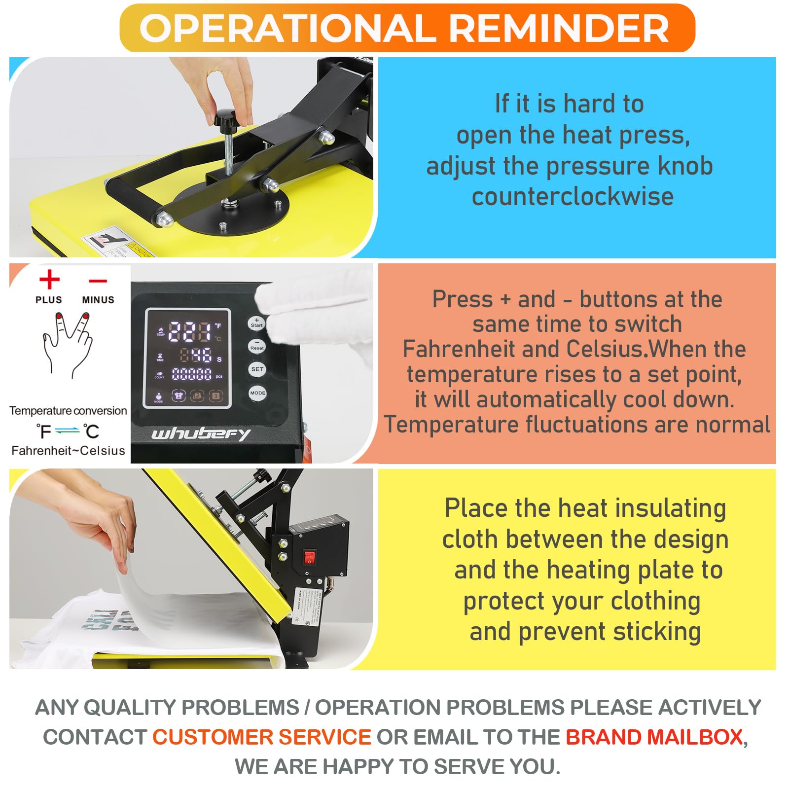 Whubefy 15x15 Inch Slide Out Heat Press Machine - 3 Pre-Set Modes for Easy T-Shirt Printing, DIY Sublimation Transfer for HTV Vinyl, Pillows, Bags & Mouse Pads | Perfect for Home Crafting & Small Business T-Shirt Design