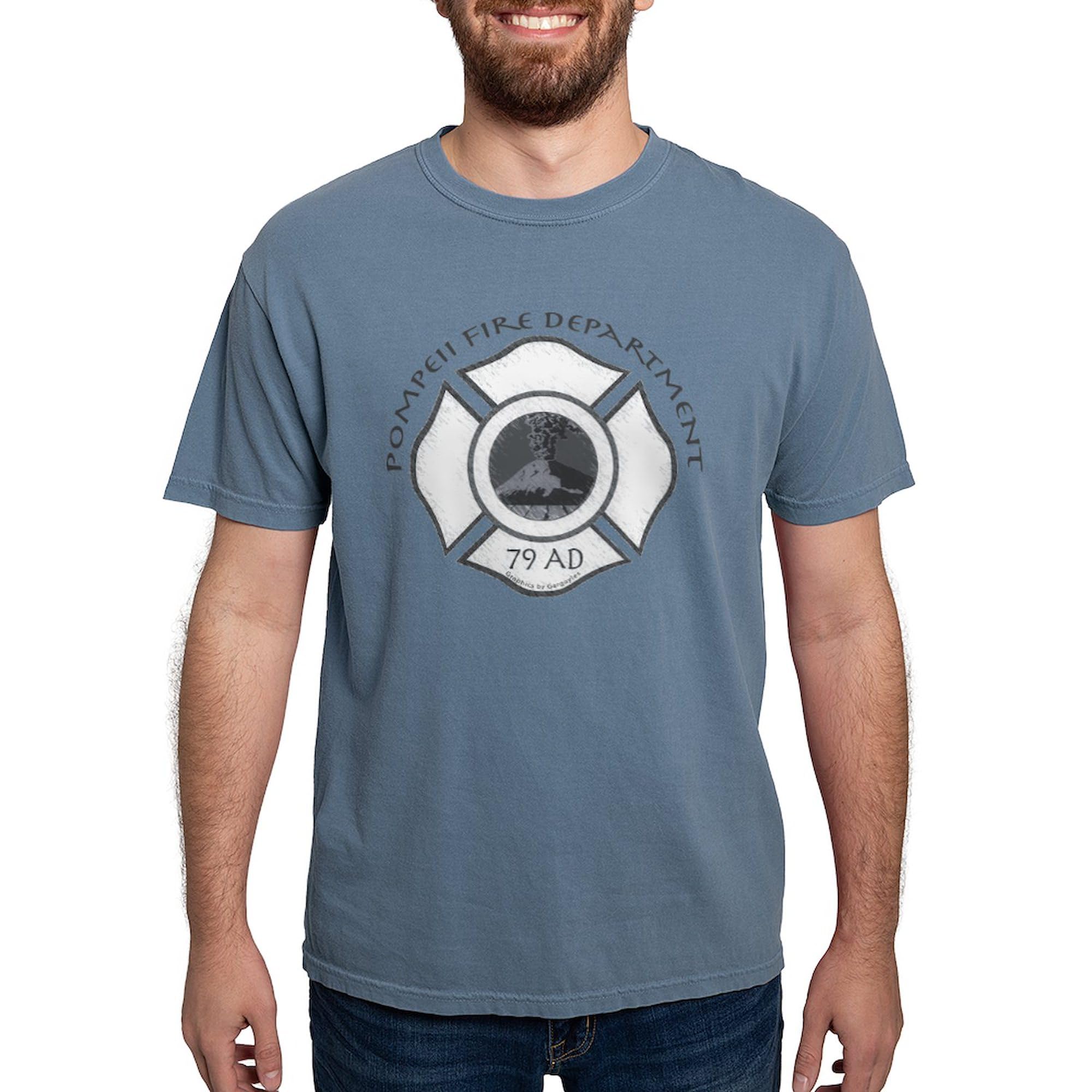 Pompeii Fire Department T-Shirt for Men - Comfort Colors Short Sleeve Tee - Casual Wear & Firefighter Appreciation Gift
