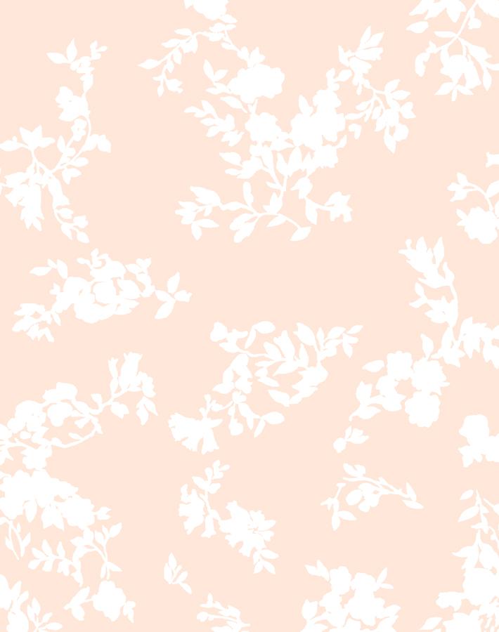 Clare V. Françoise Floral Wallpaper in Peach - Perfect for Bedroom, Living Room & Home Decor