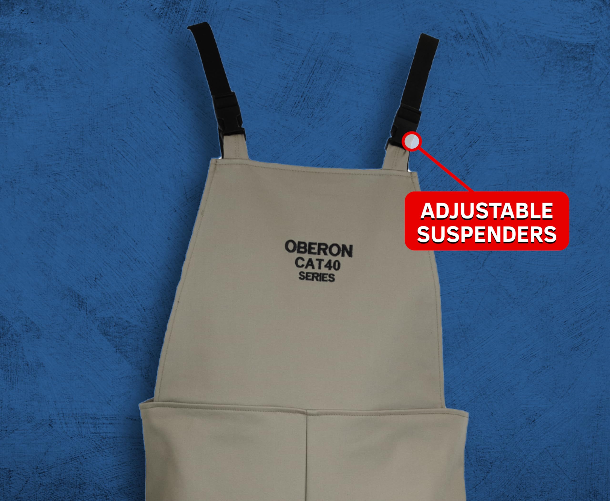 Oberon Arc Flash Bib Overalls - 40CAL CAT Series - Heavy Duty Flame Resistant Work Coveralls for Electrical Safety - Ideal for Electricians, Linemen & Industrial Workers