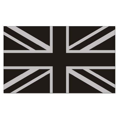 British Military Subdued Flag Silver Chrome Spinning Double-Sided Keychain - Durable Key Ring for Tactical Gear, Backpacks & Outdoor Adventures
