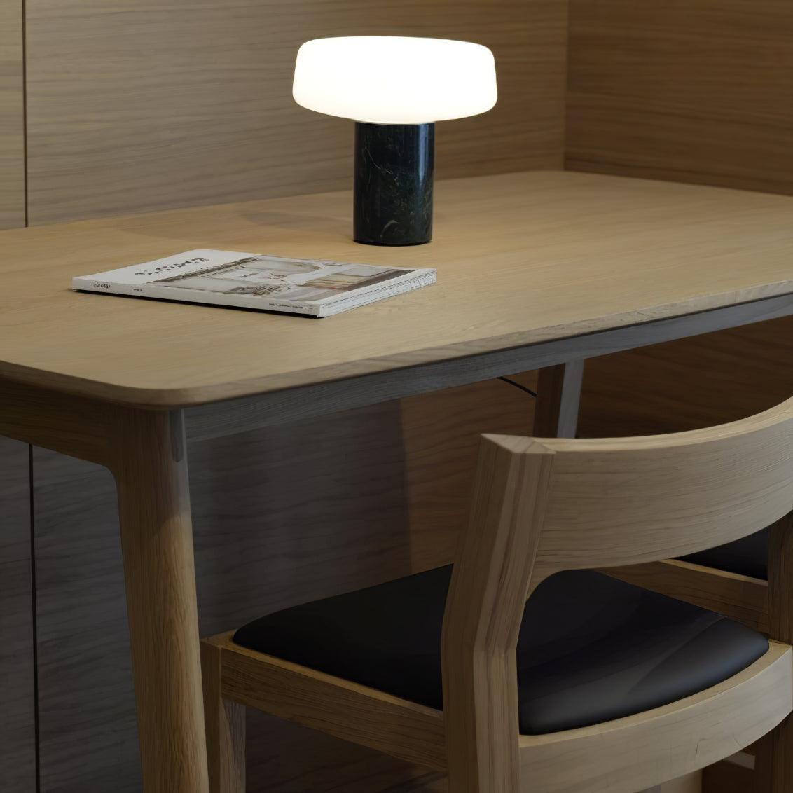 Modern Solid Wood Table Lamp - Warm White LED Light for Living Room, Bedroom, or Office Desk - Perfect for Reading, Working, and Creating Cozy Ambiance