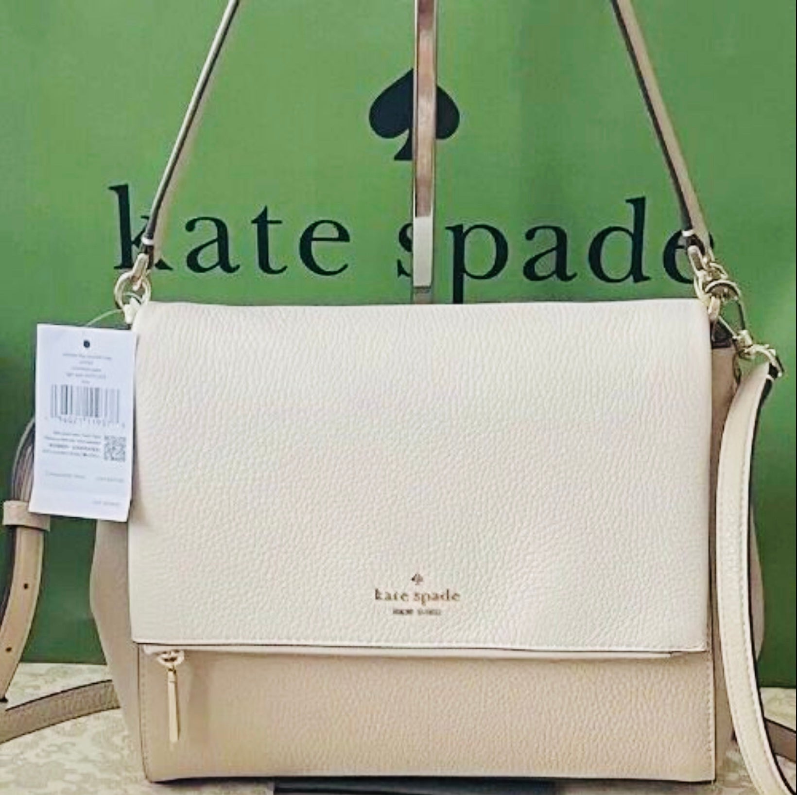 Kate Spade Leila Leather Flap Shoulder Bag - Convertible Crossbody Purse for Women, Fashionable Handbag for Work, Travel & Everyday Use