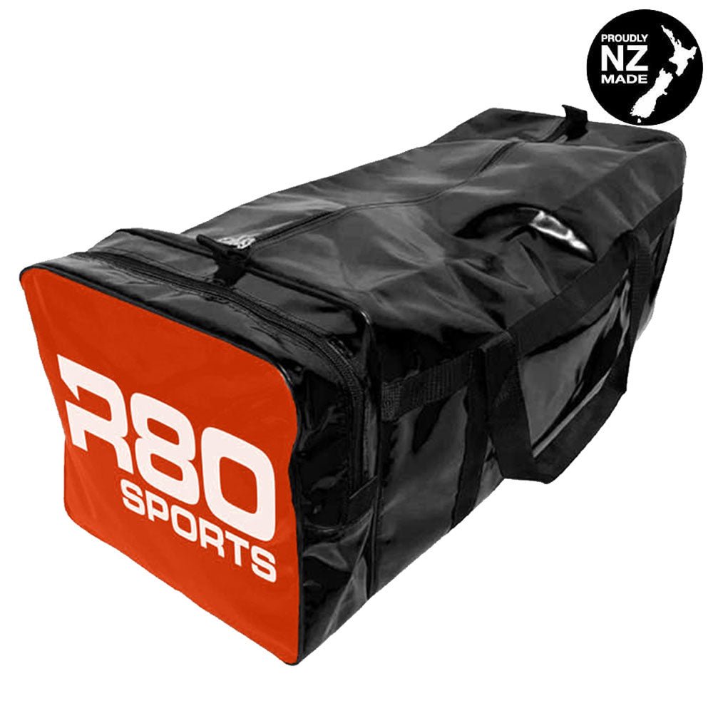 R80 Club Kit Colors Gear Bag Black with End Pocket - Durable Sports Equipment Storage for Golf, Tennis & Gym Accessories