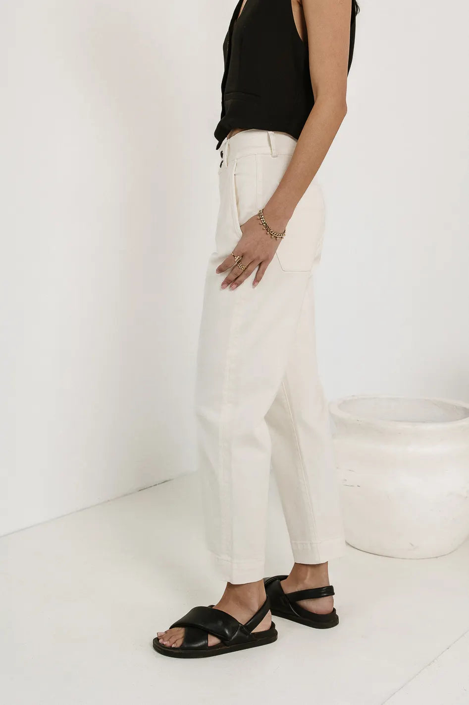Bella Straight Leg Jeans for Women - Cream Wash Denim Pants | Comfortable & Stylish Casual Wear for Everyday Outfits, Office, and Weekend Outings