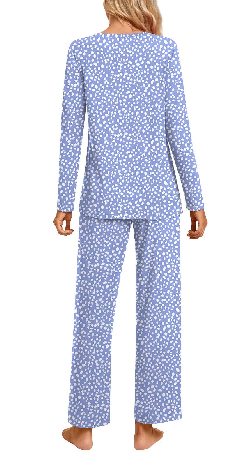 Syoss 2-Piece Women's Fall Pajama Set - Long Sleeve Cozy Lounge Sleepwear with Pockets | Perfect for Relaxing at Home, Sleepovers & Cold Weather Comfort