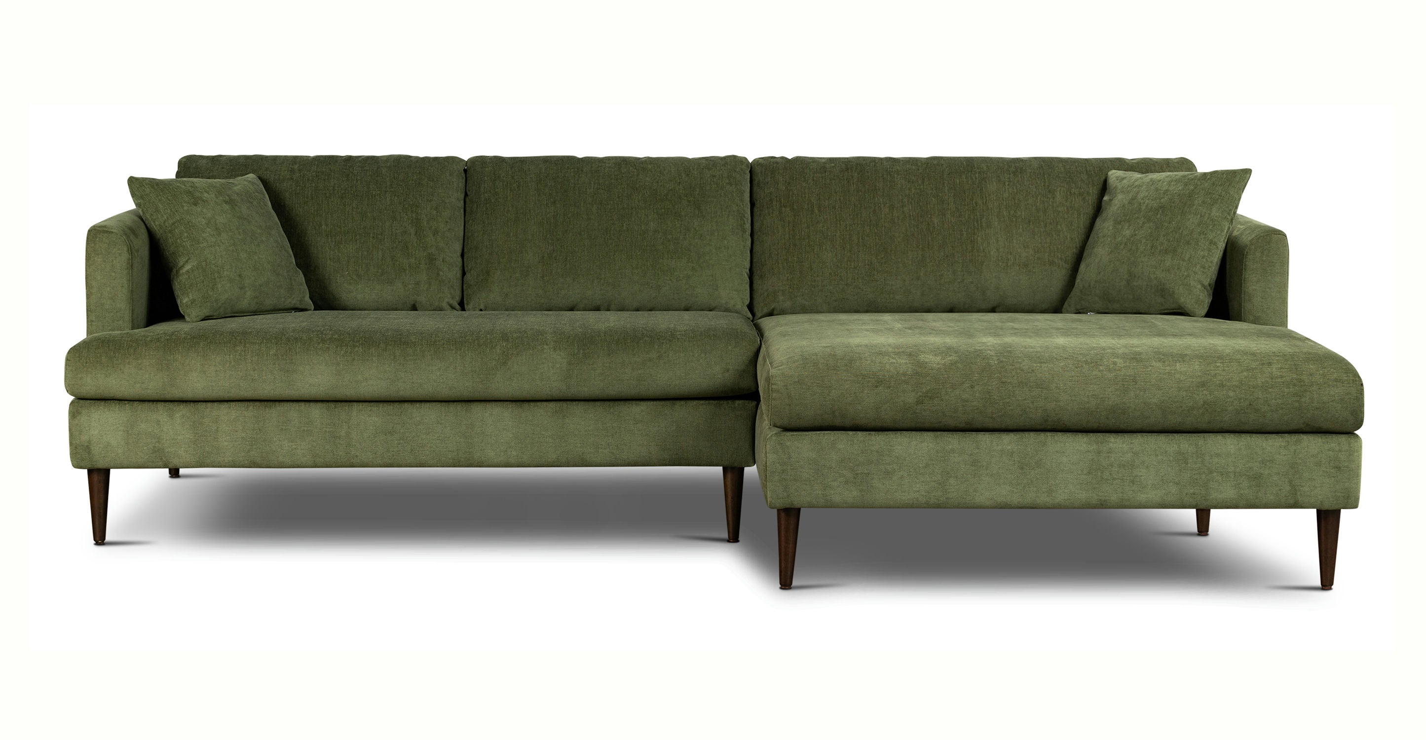 Lucerne Right Facing Sectional Sofa with Extra Wide Chaise Lounge - Modern L-Shaped Couch for Living Room, Family Room & Home Theater Comfort