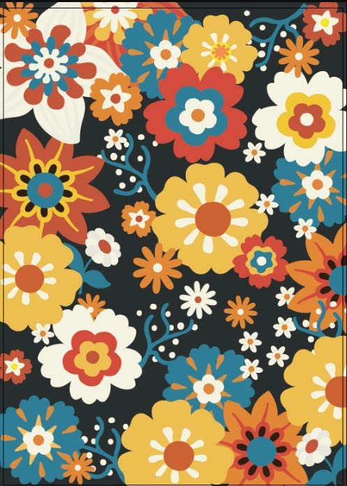 Vintage Flowers Orange / Red / White