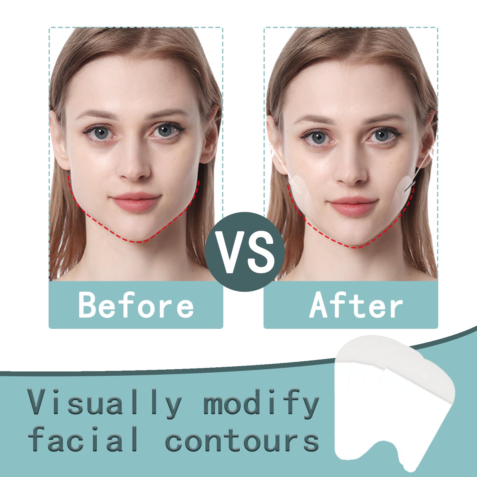 Invisible Face Lift Tape for Neck & Chin - Waterproof Wrinkle & Saggy Skin Solution (60+8) - Instant Lift for Daily Use