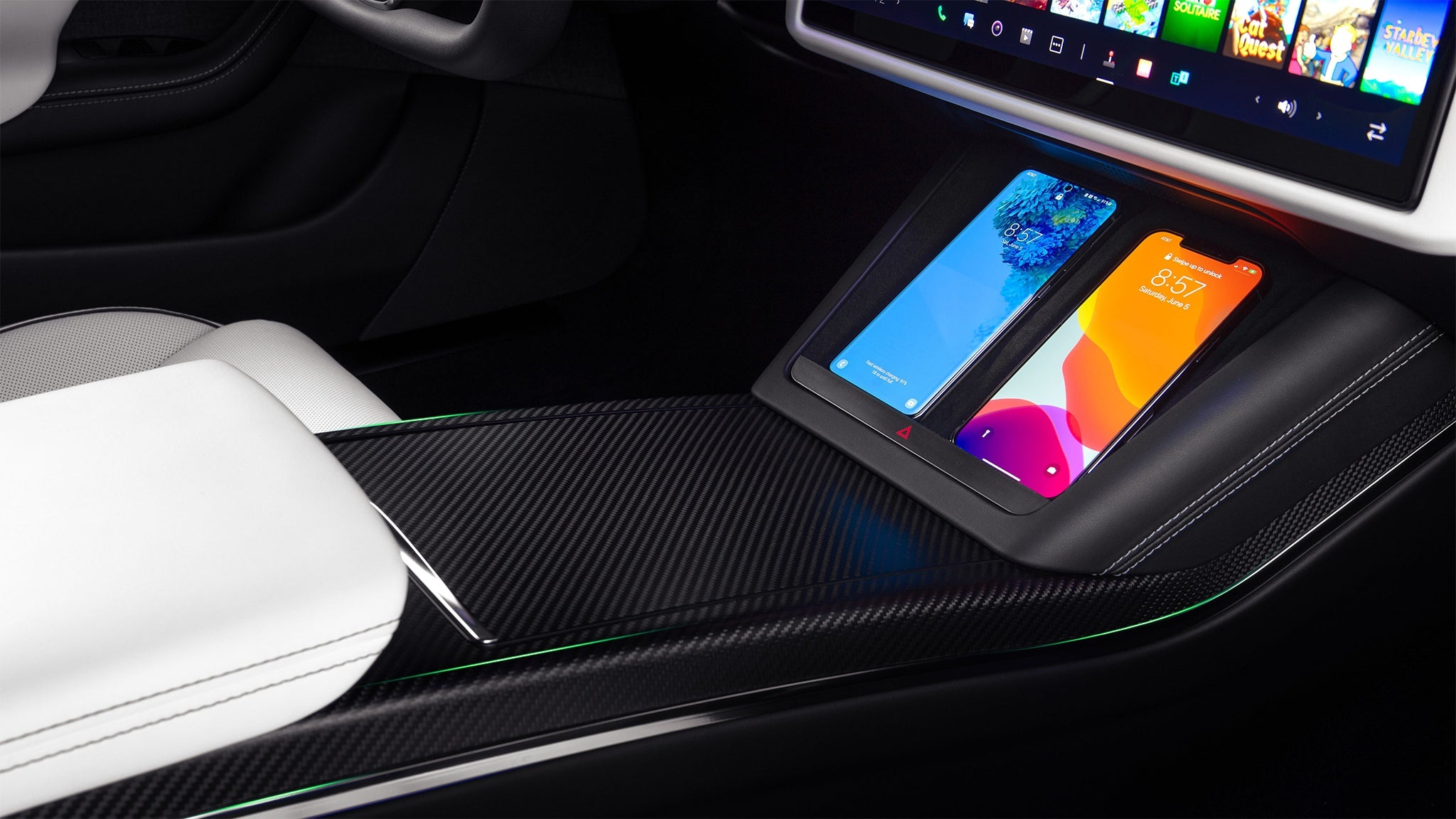 Premium Center Console Side Trim Replacement for 2021-2023 Tesla Model S & Model X - Interior Upgrade Accessory for Enhanced Comfort & Style | Perfect for Road Trips & Daily Commutes