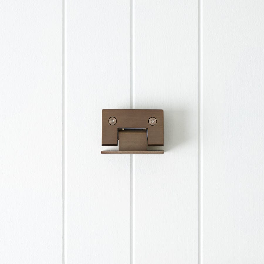 Antique Brass Shower Hinge for Glass to Wall Installation - Perfect for Bathroom Renovation and Modern Shower Enclosures