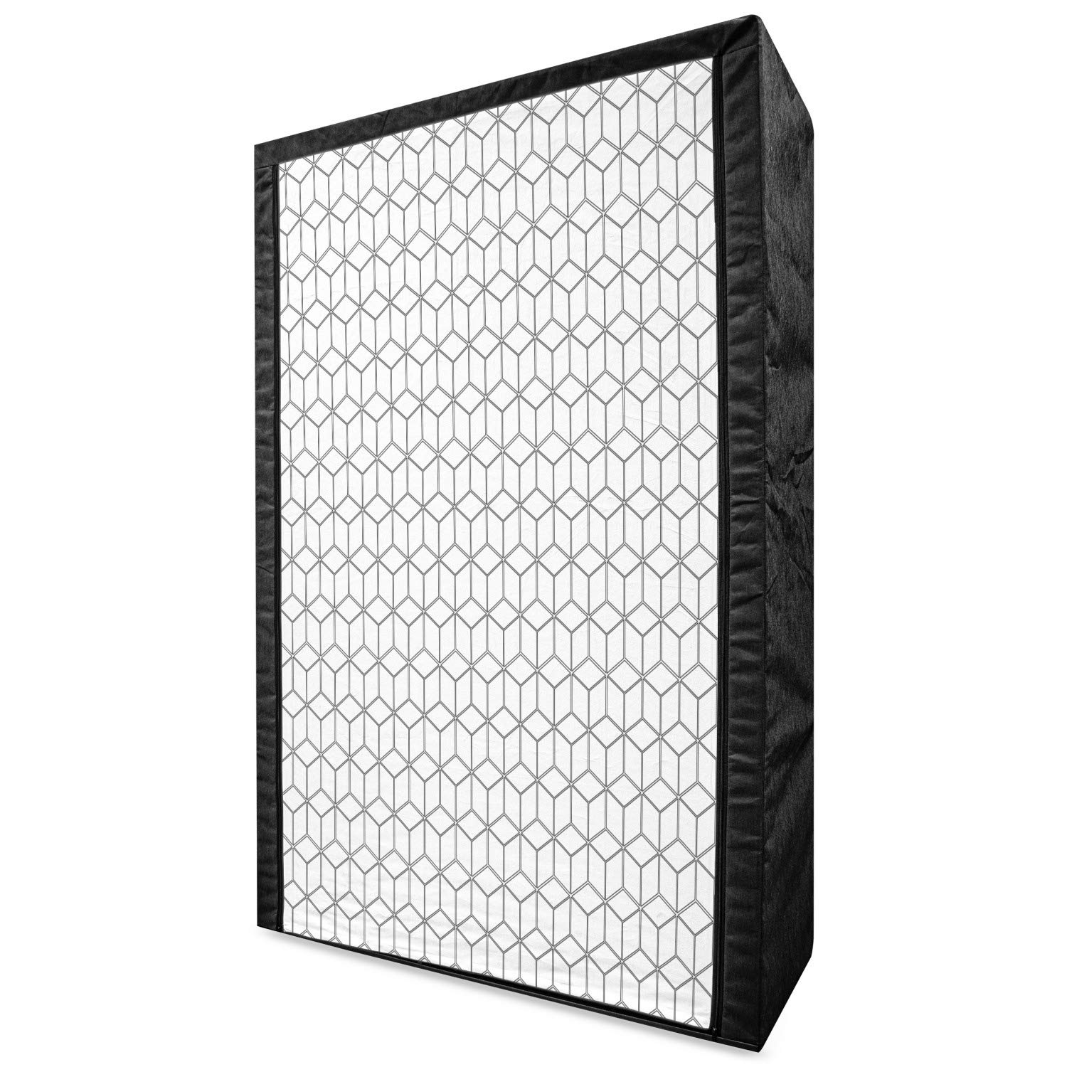 Ambesonne Black White Abstract Geometric Fabric Wardrobe - 42.5