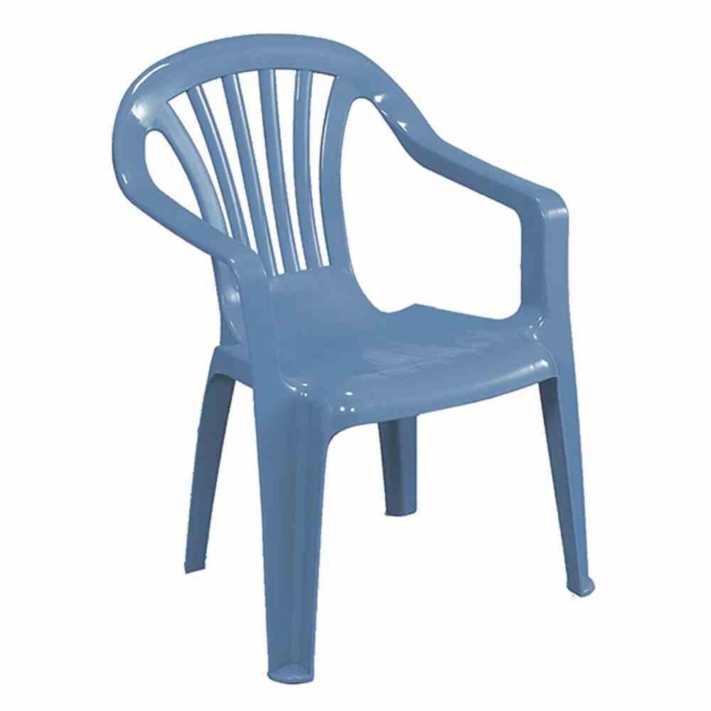IPAE-PROGARDEN Stackable Kids Garden Chair - Light Blue, 37x37x52 cm, Made in Italy - Perfect for Outdoor Play, Patio, and Poolside Relaxation
