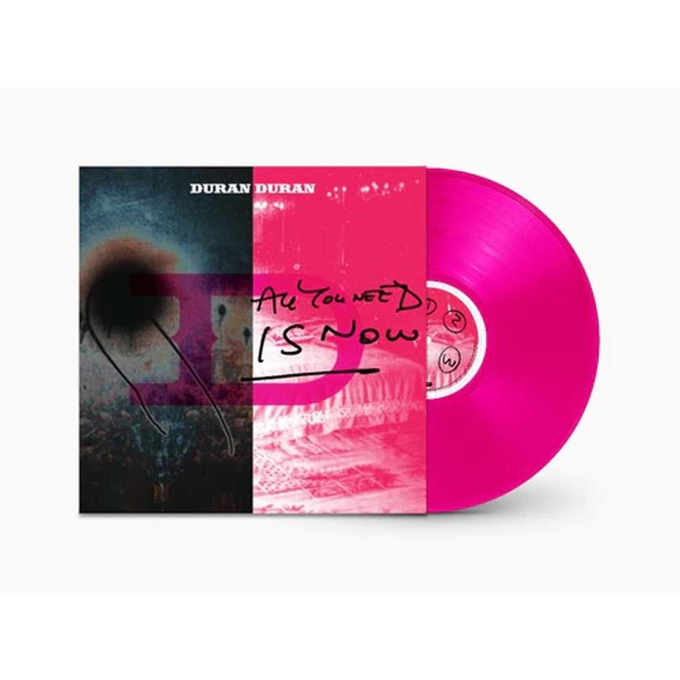 All You Need Is Now - Limited Edition Neon Pink Vinyl Record | Perfect for Music Collectors & Retro Home Decor