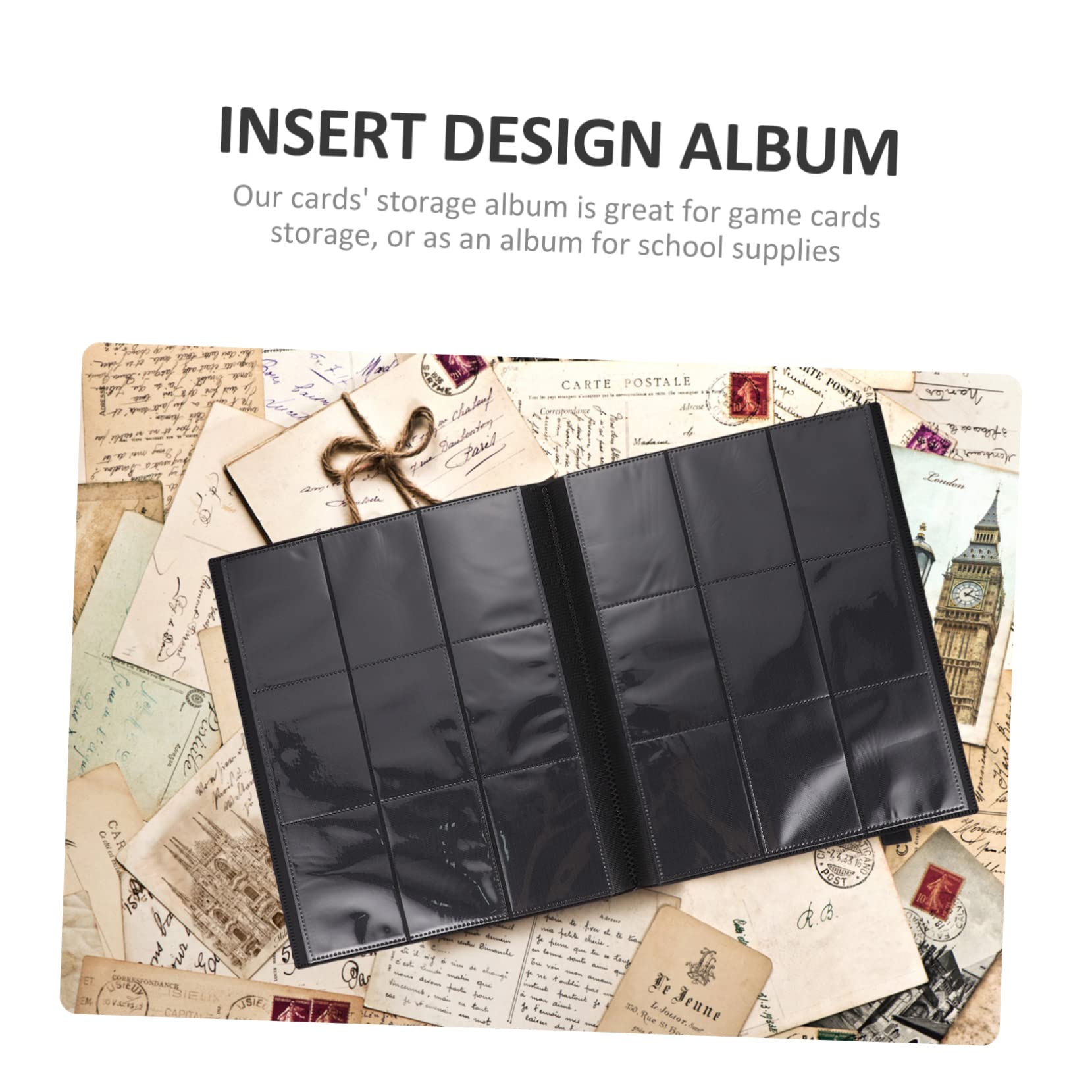 Premium 9-Pocket Trading Card Binder - Black Card Holder Album for Collectors | Organize & Display Sports, Gaming & Business Cards | Durable & Easy to Open | Perfect for TCG, MTG, Pokemon & Sports Card Collections