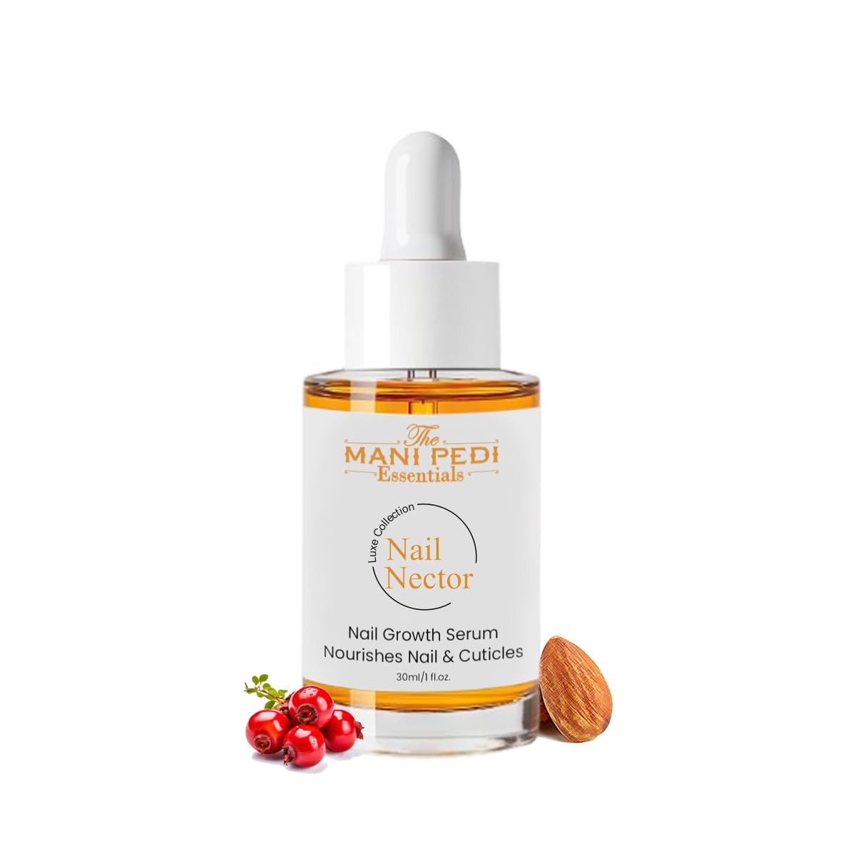 Natural Nail Growth Oil with Rosehip, Jojoba & Almond Oils - Strengthens Nails & Hydrates Cuticles for Faster Growth - 1 Fl Oz - Perfect for At-Home Manicures & Nail Care Routine